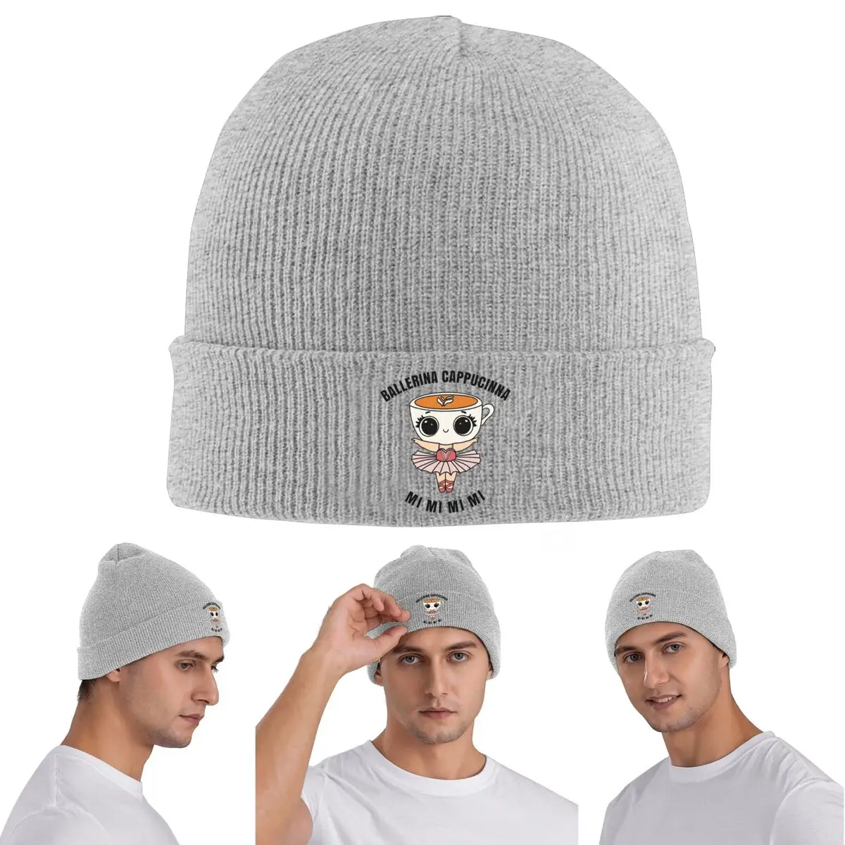 

Итальянская забавная теплая вязаная шапка Brainrot, зимняя вязаная шапка с капюшоном, шапочки Skullies, шапки в стиле хип-хоп для унисекс