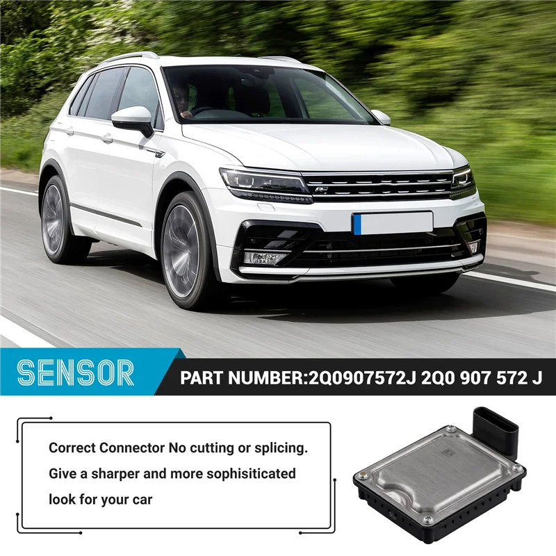 Unidad de Control de Sensor de Radar de crucero adaptable ACC 2Q0907572J para VW Tiguan MK2, Q2, Skoda Kodiaq Ateca