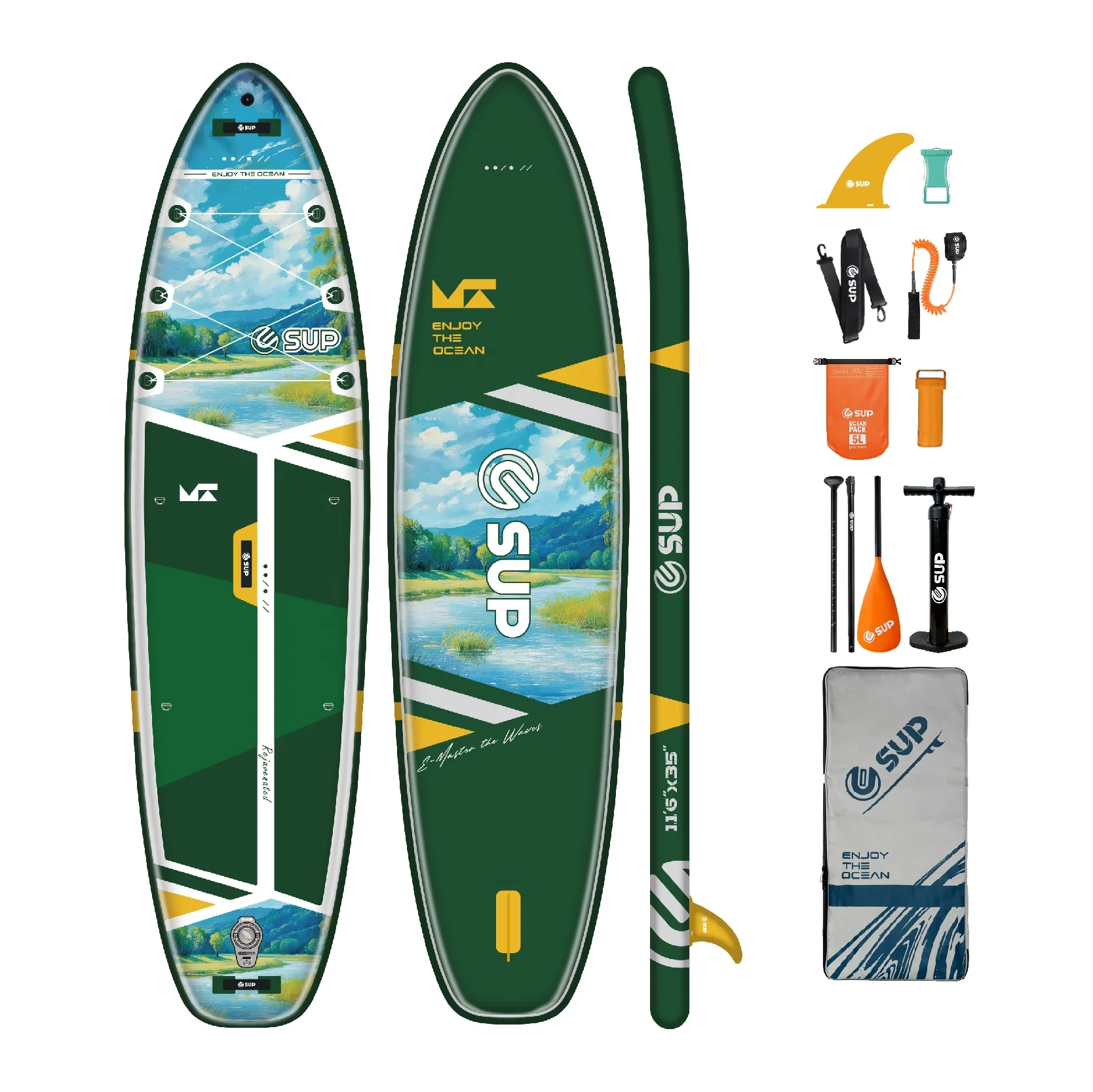Double-layer structure E-SUP double-layer PVC inflatable pet-friendly paddle board