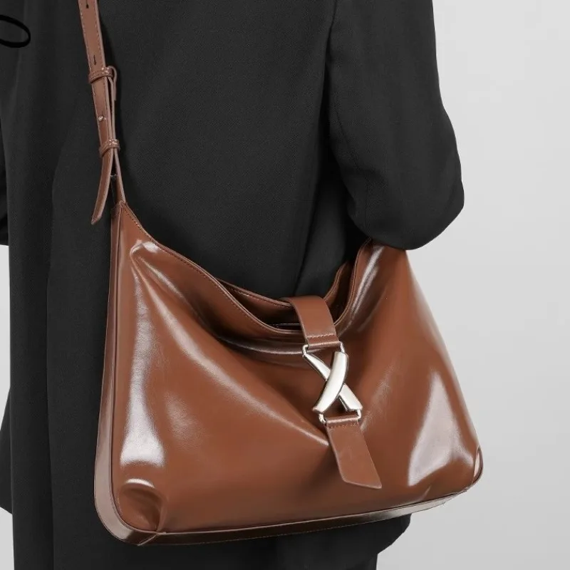 

Women's Stylish Genuine Leather Tote & Crossbody Bag - Soft, Large Capacity, High-Quality Casual Shoulder Bag for Commute