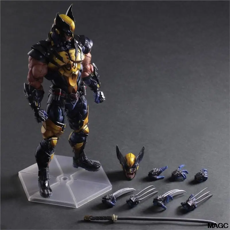 PLAY ARTS 26cm X-MEN Wolverine Action Figure Model Toys Joint Movable Doll Bookshelf Decoration Birthday Present