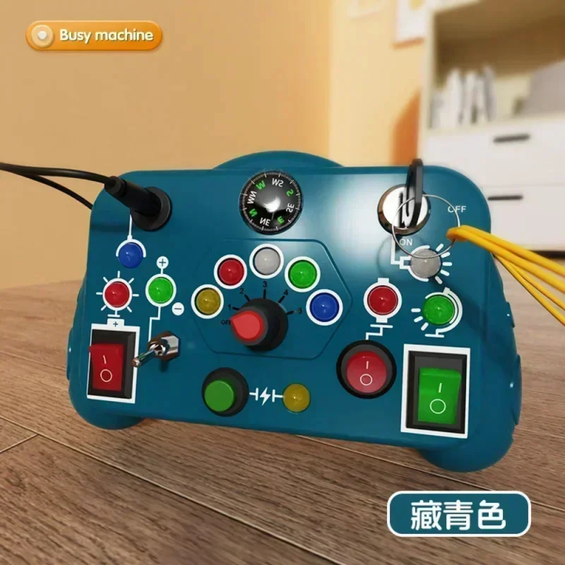 Led Busy Board Machine, Baby Light up Toys, Early Education Puzzle Activity Board Sensory CognitiveToys with Switch Light