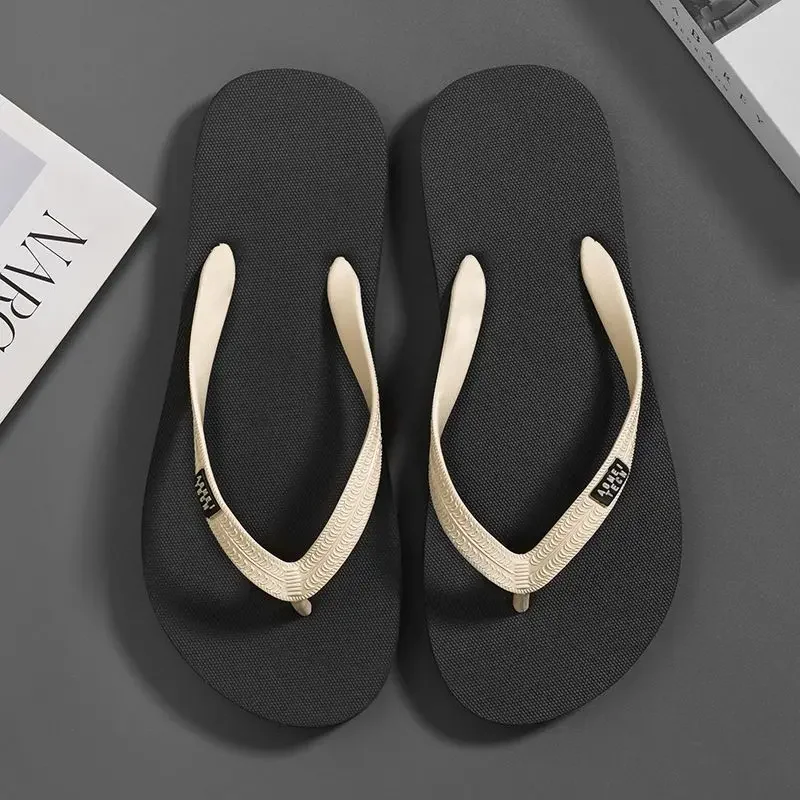 Slides 2024 Fashion Men\'s Shoe Flat Male Slipper Beach Original Summer Sale Comfortable Trend With Korean Style Adult Elegant