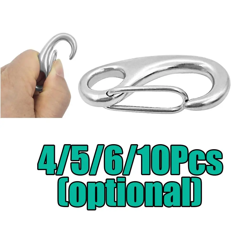 Stainless Steel Spring Snap Hook Clips Claw Heavy Duty 2'' Portable Hardware