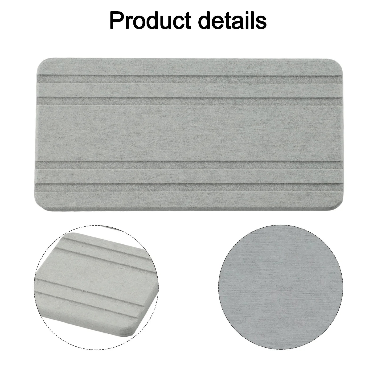 

3 Pcs Diatomite Coasters Efficient Water Absorbing Drying Tray with Non Slip Design for Bathrooms and Kitchens
