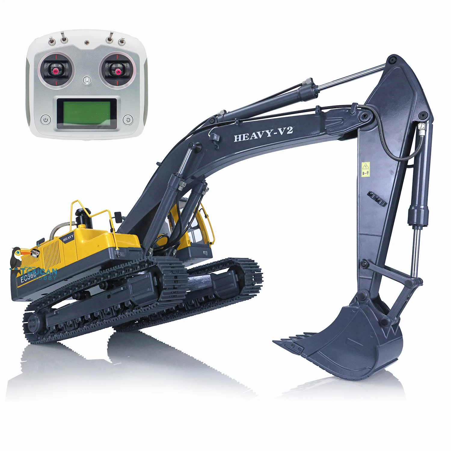 

JDMODEL 1/14 V2 Hydraulic RC Metal Excavator Painted Assembled Model 360L Construction Digger Radio Control Toy TH18487