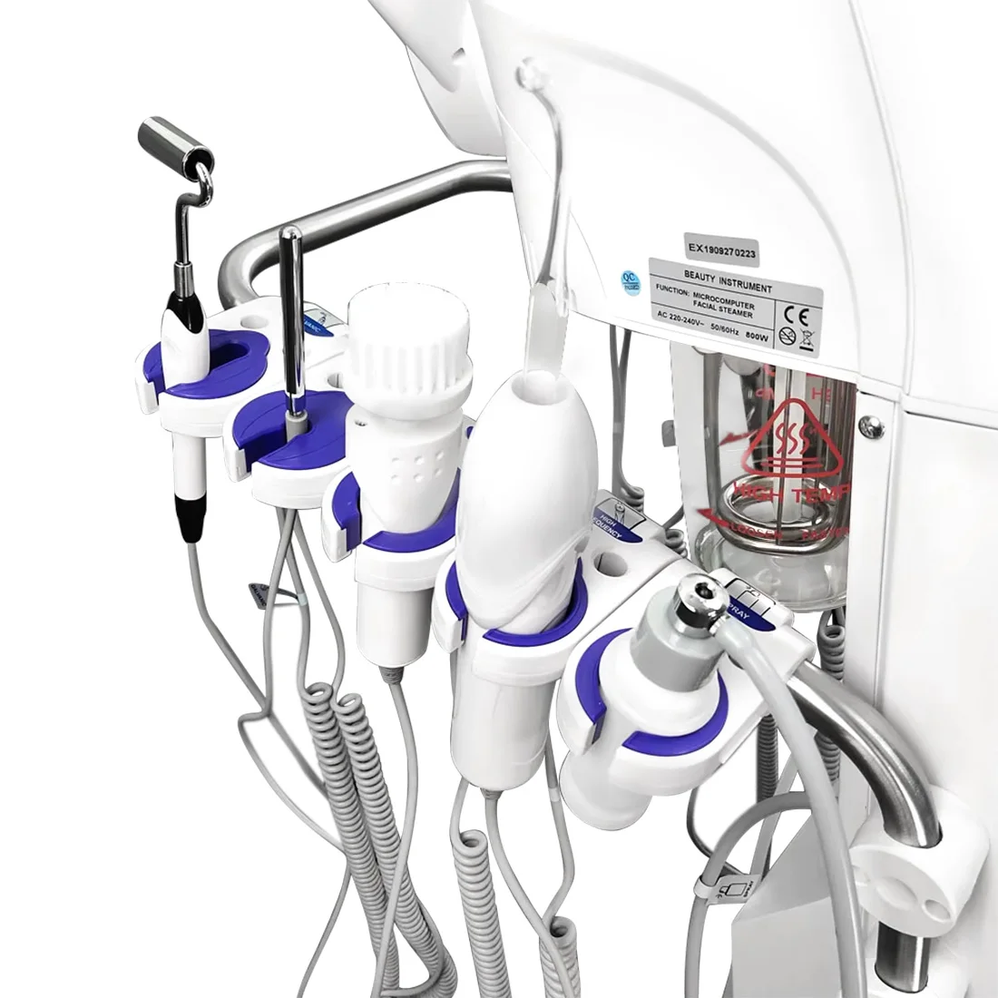 Multifunktionale 9-in-1-Gesichtspflege, Schönheitsmaschine, Haut, Tiefenreinigung, Mikrostrom, Gesichtsdampfer, LED-Vergrößerungslampe