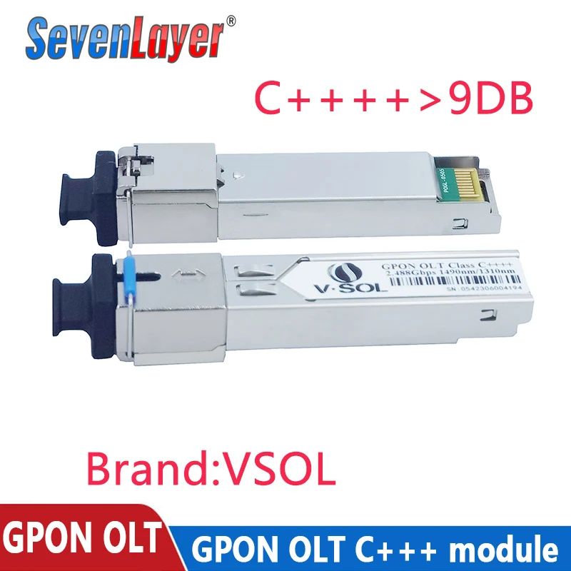 VSOL GPON OLT C+++ 20KM 7DB 8DB 9DB PON module SFP Modules SC port 1490/1310 Compatible With ZTE fiberhome huawei