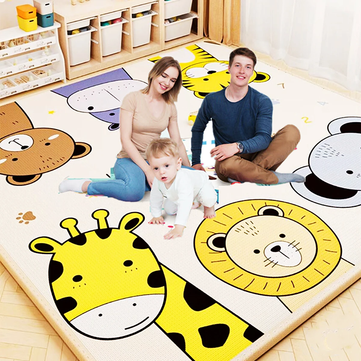 Baby Play Mats Waterproof EPE Soft Floor Playmat Foldable Crawling Carpet Kid Game Activity Rug Folding Blanket Educational Toys