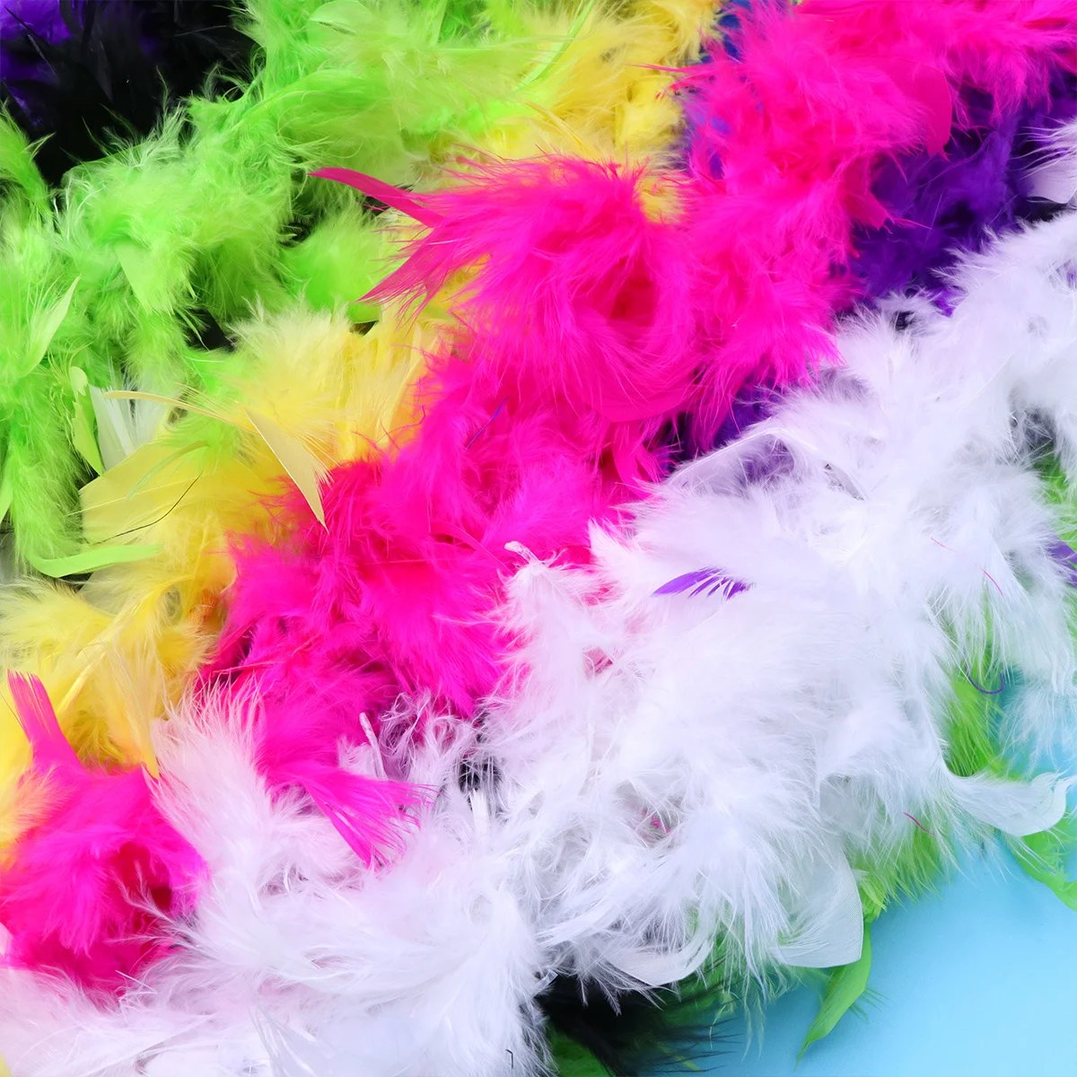 9 pcs 40G Boas Colorful Natural Trim For Party Kids Theme Costume Handmade Craft Diy Decoration Sewing Accessory