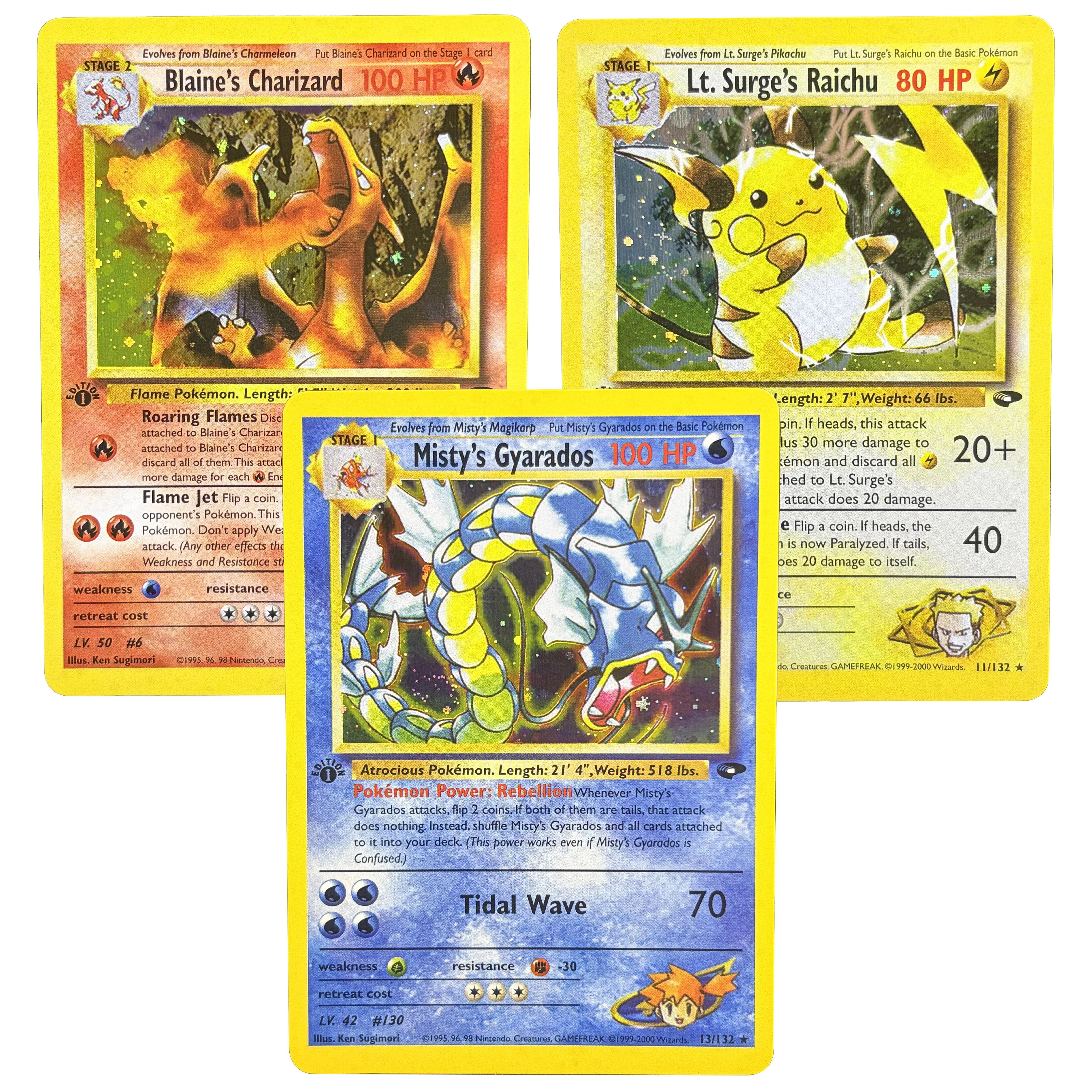 ¡nuevo-holografico-20-tarjetas-pkm-gym-challenge-1st-ed-lote-venusaur-raichu-charizard-gyarados-coleccion-ptcg-proxy-regalos-juguetes