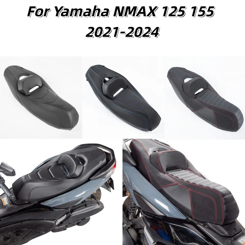 

Motorcycle Front Solo Rear Seat Driver Passenger Complete Saddle Cushion Pillion Pad For Yamaha NMAX 125 155 2021 2022 2023 2024
