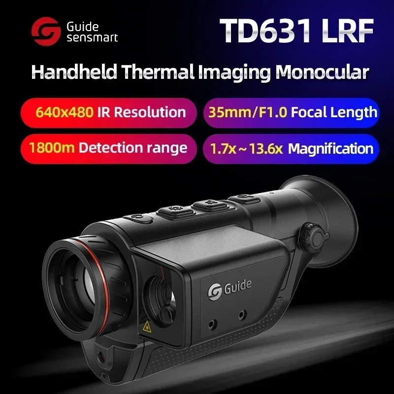 GUIDE TD411 TD421 TD431 TD631 LRF Handheld Night Vision Hunting Thermal Imaging Camera Wifi 640*480 Outdoor Monocular Telescope