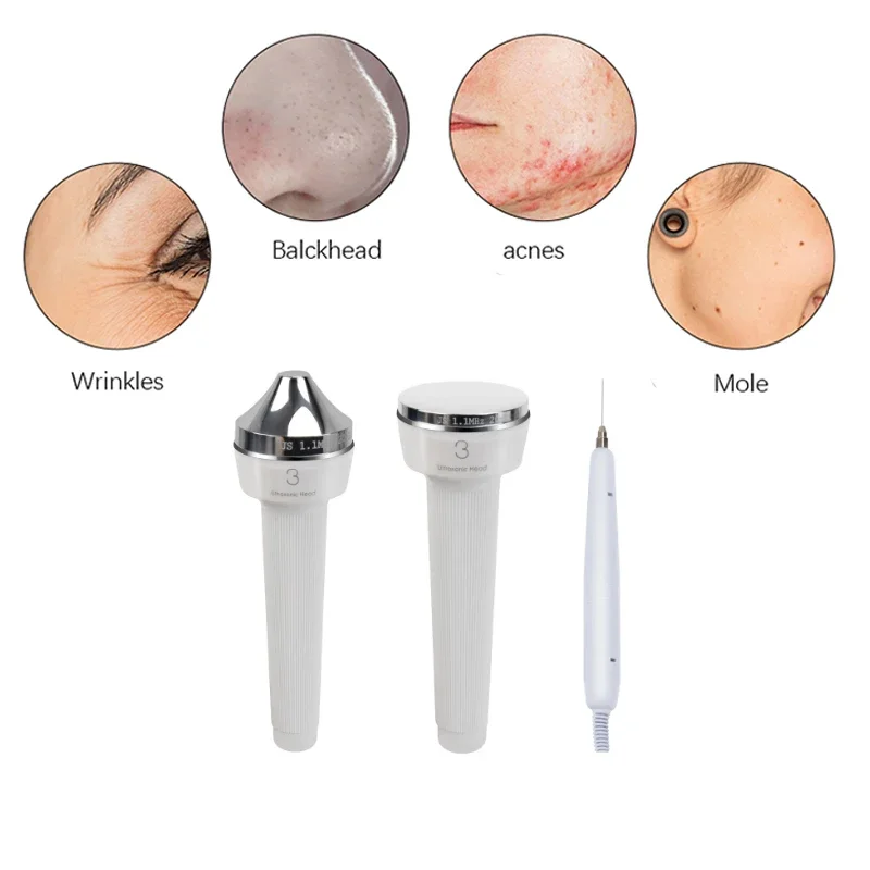 3 In 1 R-638 Ultrasonic Facial Machine Spot Tattoo Removal Anti Aging Face Massager Skin Deep Cleaning Beauty Device