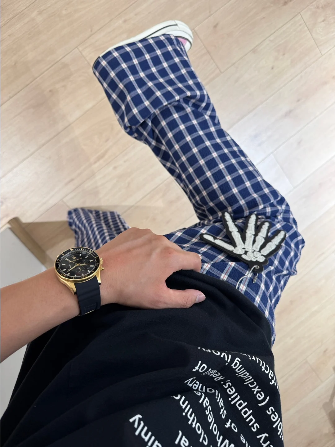 

Cleanfit Men's Summer Thin Wide Leg Pants Plaid Micro Flared Casual Trousers Loose Fit Straight Cut Breathable Comfortable