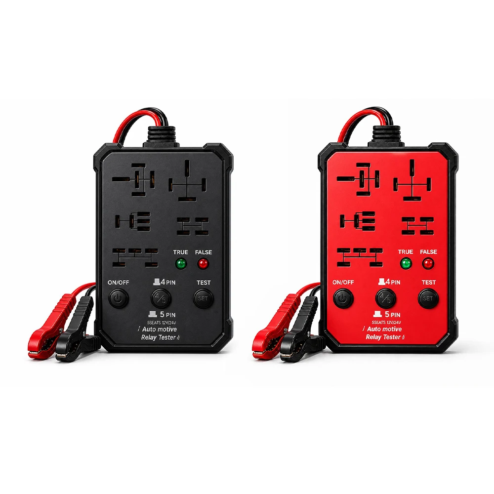 Automotive Relay Tester Voltage Tester Universal 12V-24V Auto Battery Inspector LED Indicator Electronic Relay Diagnostic Tools