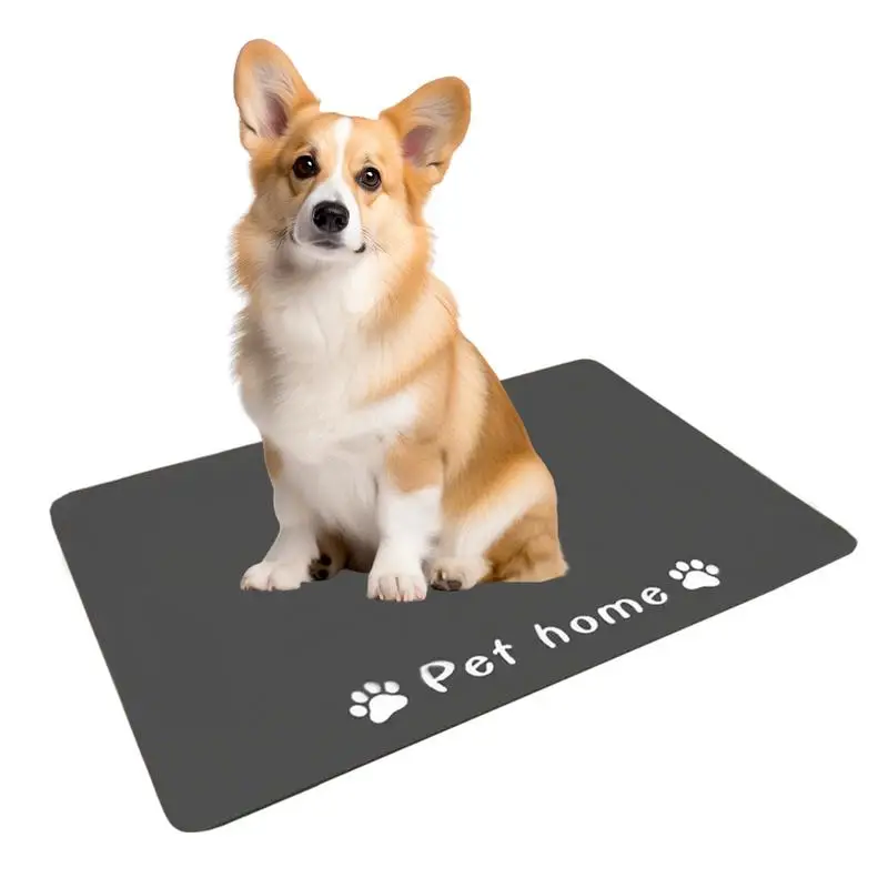 

Pet Feeding Mat Anti-Slip Dog Water Dispenser Mat Dog Bowl Mat Cat Food Mat Quick Dry Water Dispenser Mat For Floors Waterproof