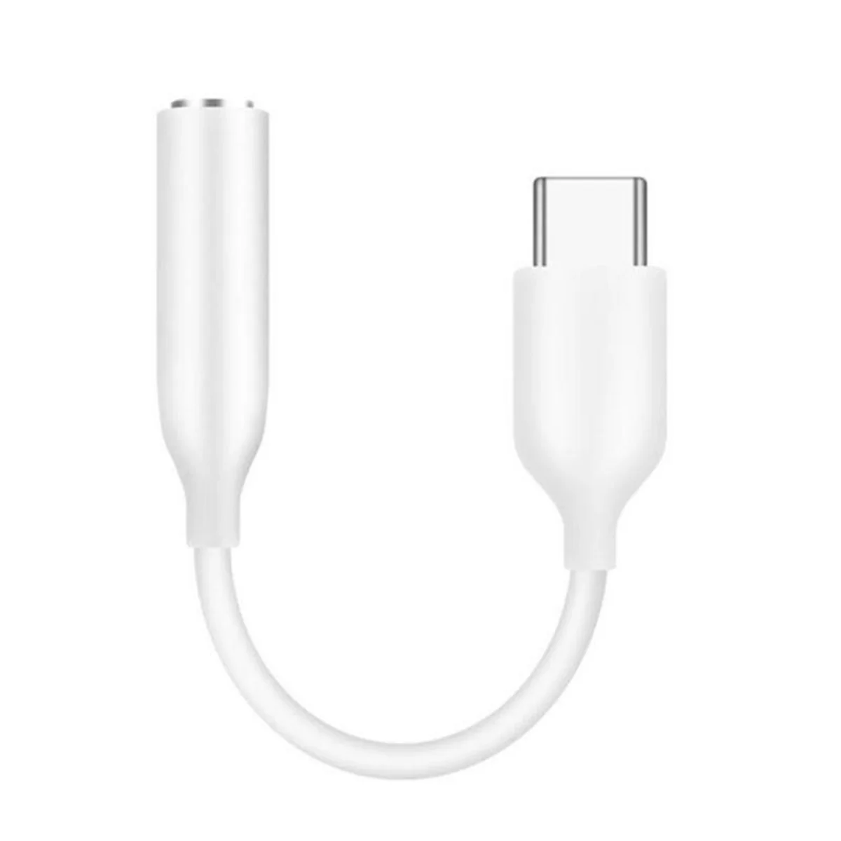 Adaptador USB C a Jack Aux de 3,5 mm Tipo-C 3.5 Adaptador de cable de audio DAC digital Accesorios para auriculares Blanco