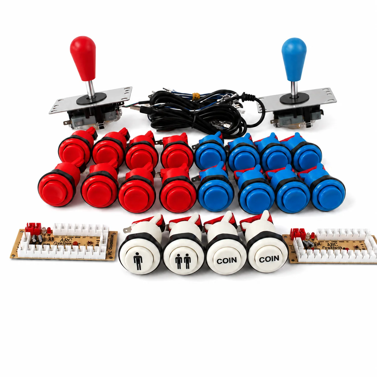 Arcade Cabinet Diy Kit 2 Player - Zestaw joysticków arcade USB dla 2