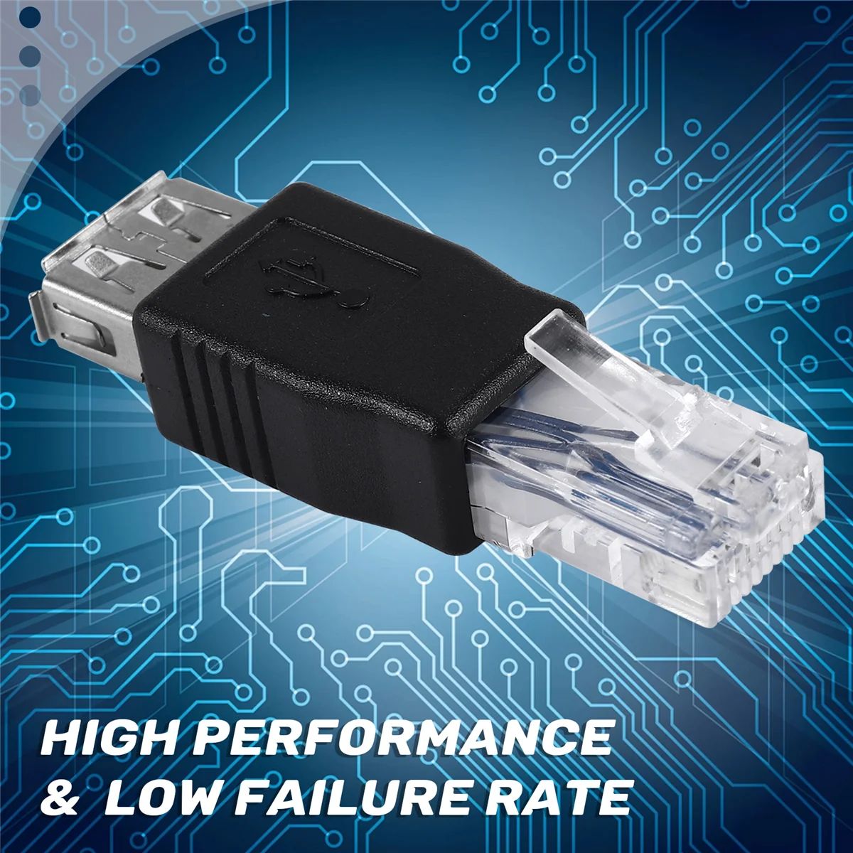 Buchse USB A auf Stecker Ethernet RJ45 Stecker Adapter Neu