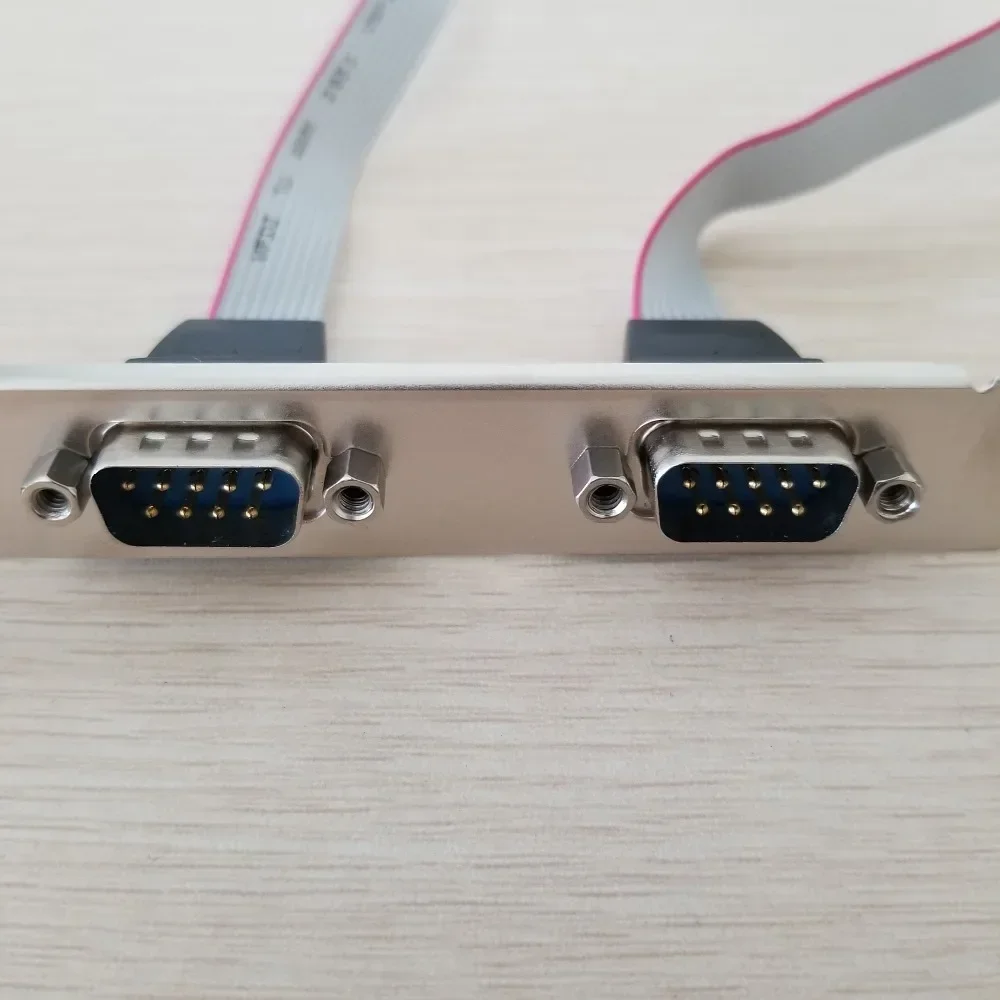 DB9 doble sirial RS232 Cable gabinete deflector soporte Cable COM puerto extensión 9 pines 26cm