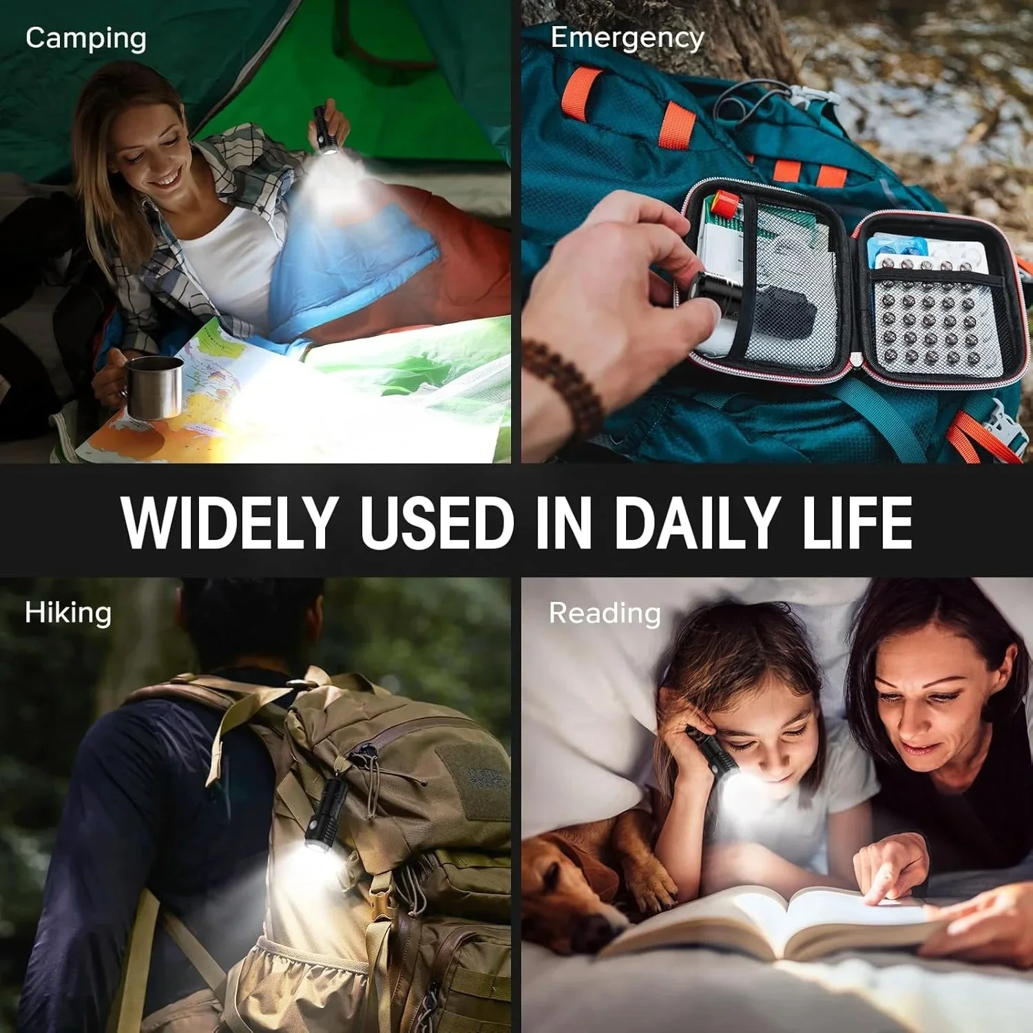 1Ultra-bright  Rechargeable LED Pen Clip Mini Flashlight Handheld Torch Portable Waterproof Lamp for Nigh Work Emergency Camping