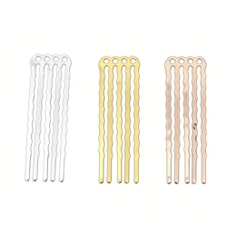 BoYuTe (20 Pieces/Lot) 50mm Height 5/10/13 Teeth Metal Brass Hair Comb Materials Diy Handmade Hair Accessories