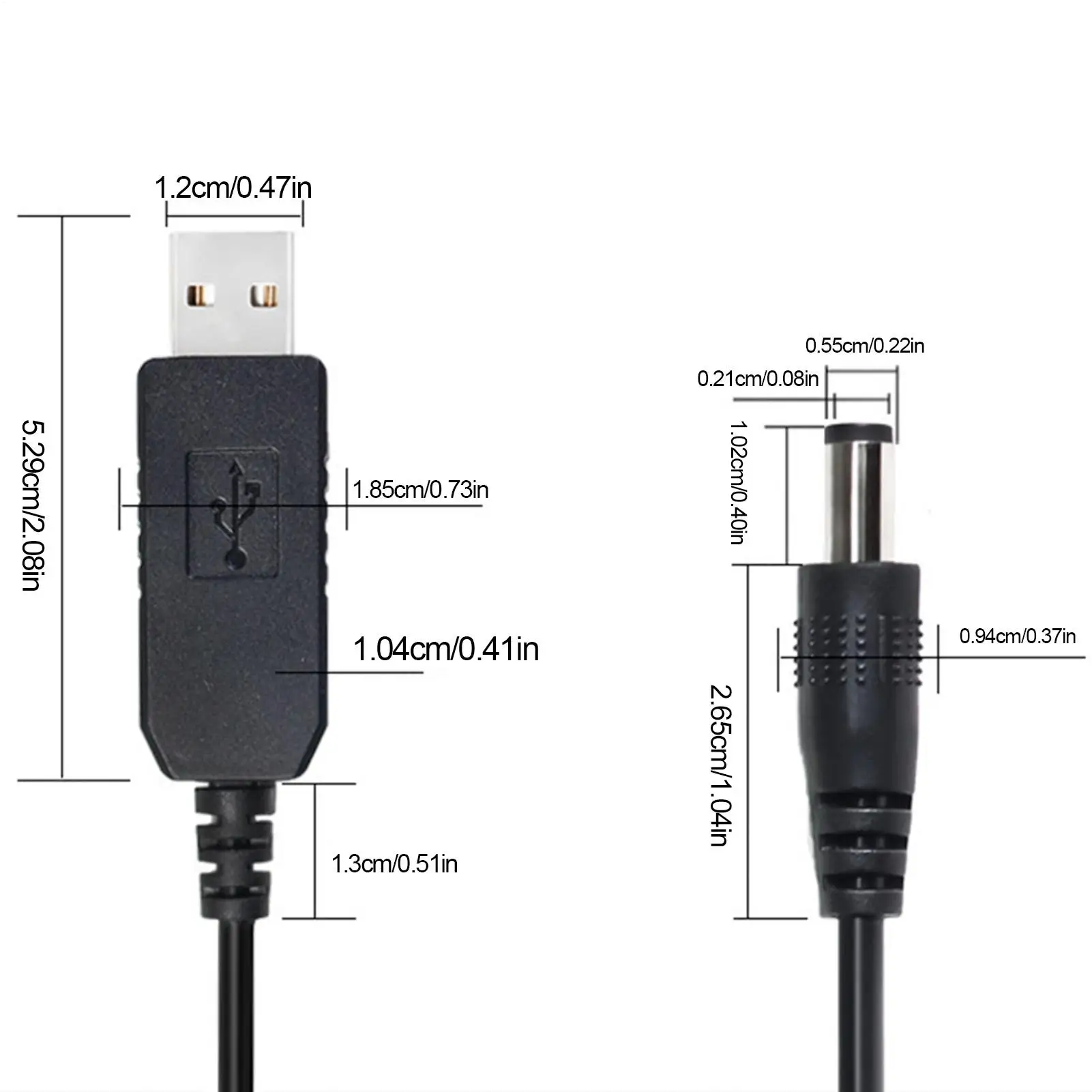 Usb خط تعزيز الطاقة تيار مستمر 5 فولت إلى تيار مستمر 9 فولت/12 فولت تصعيد وحدة USB إلى تيار مستمر تحويل كابل لطاولة المروحة 2.1x5.5 مللي متر التوصيل