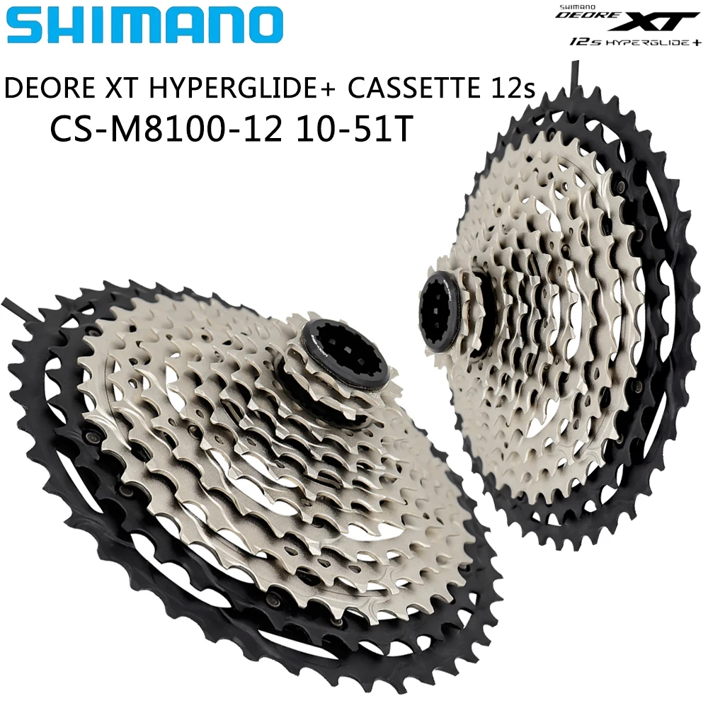 SHIMANO DEORE XT CS-M8100-12 10-51T Cassette 12 Speed MTB Cassette Sprocket Mountain Bike Original Bicycle Parts