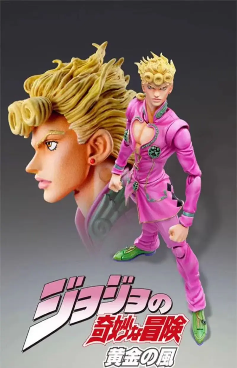 Medicos Super Action Statue Jojo'S Bizarre Adventure Golden Wind Giorno Giovanna Gold Experience Action Figure Collection Models