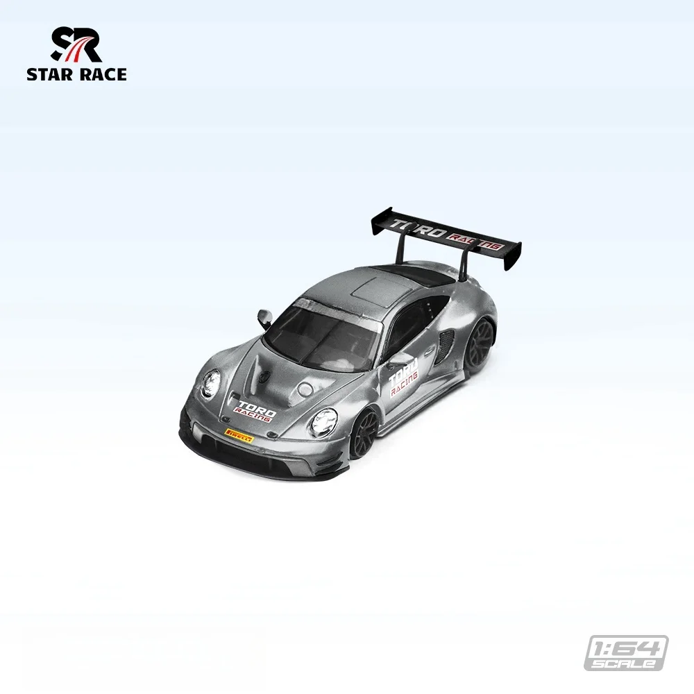 Pre-order *SR STAR RACE 1:64 911 GT3 Limited Edition Matte Silver Racing Alloy Car Model - shipping in April