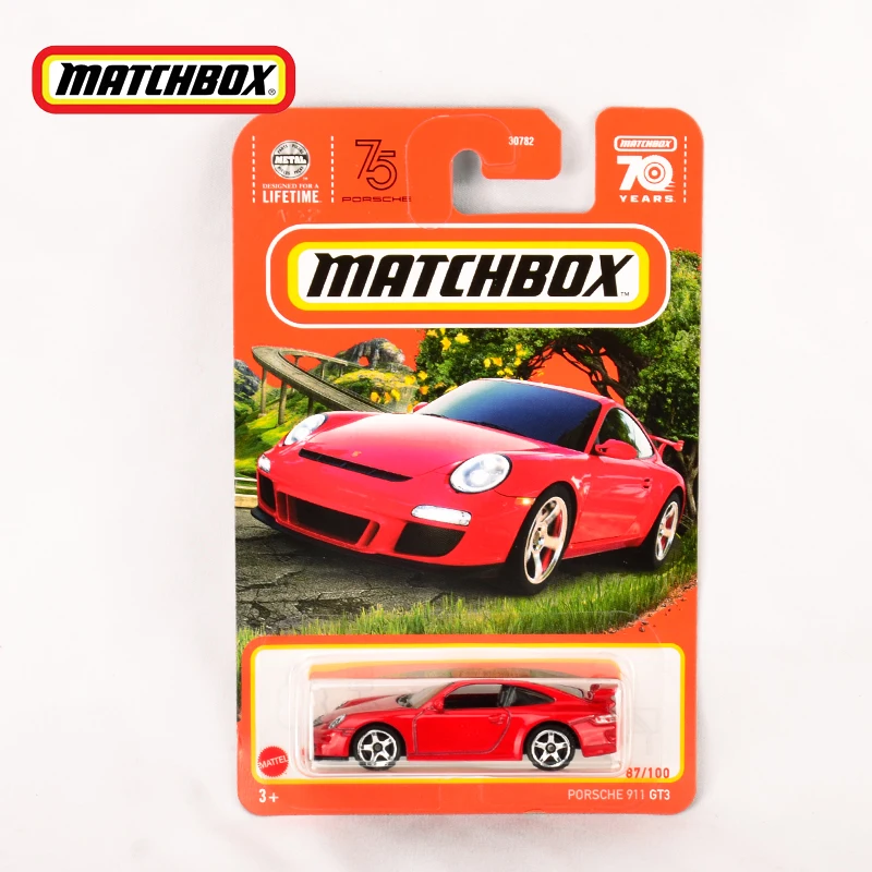 Coche Matchbox Original para niños, juguete de 70 años, modelo de Metal fundido a presión Space X Porsche 1/64 Ford Tesla modelo 3 Volvo, regalo, 911