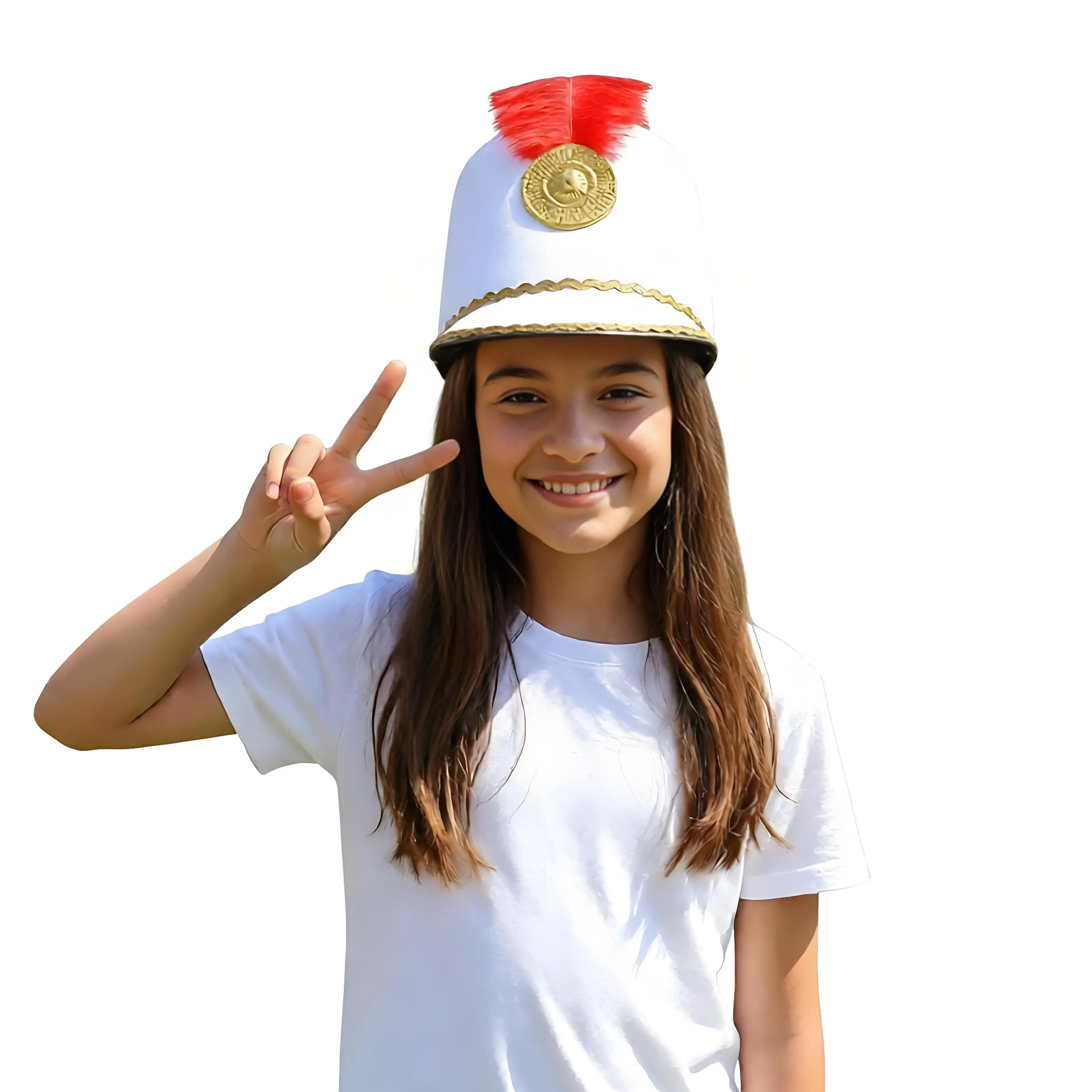 Drum Band Major Hat Stage Performance Soldier Confetti Cap Adult Teen Marching Band Drummer Circus Cosplay Predator Costume Hat