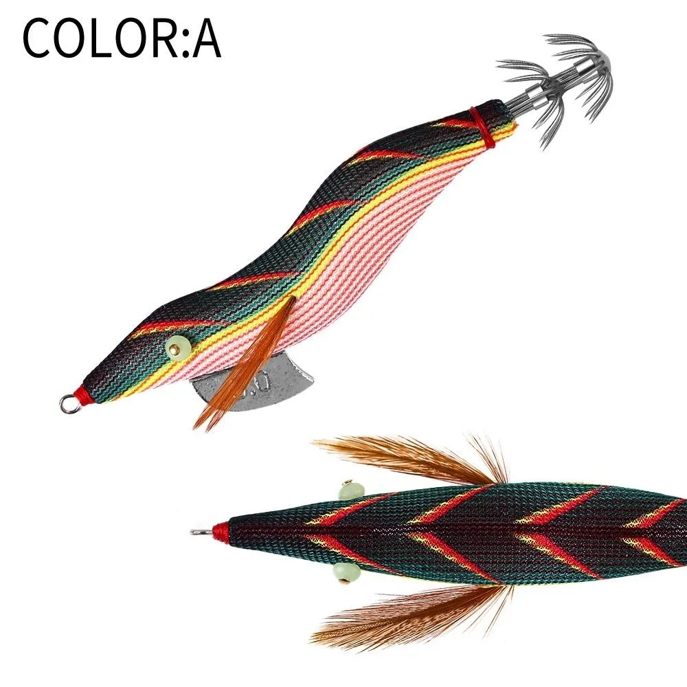 Egi 3.0 Hook Squid Bait 30g Weight Octopus Design Jigging Lures Wutong wood Cuttlefish Shape Slow Sinking Sea Fishing view 3