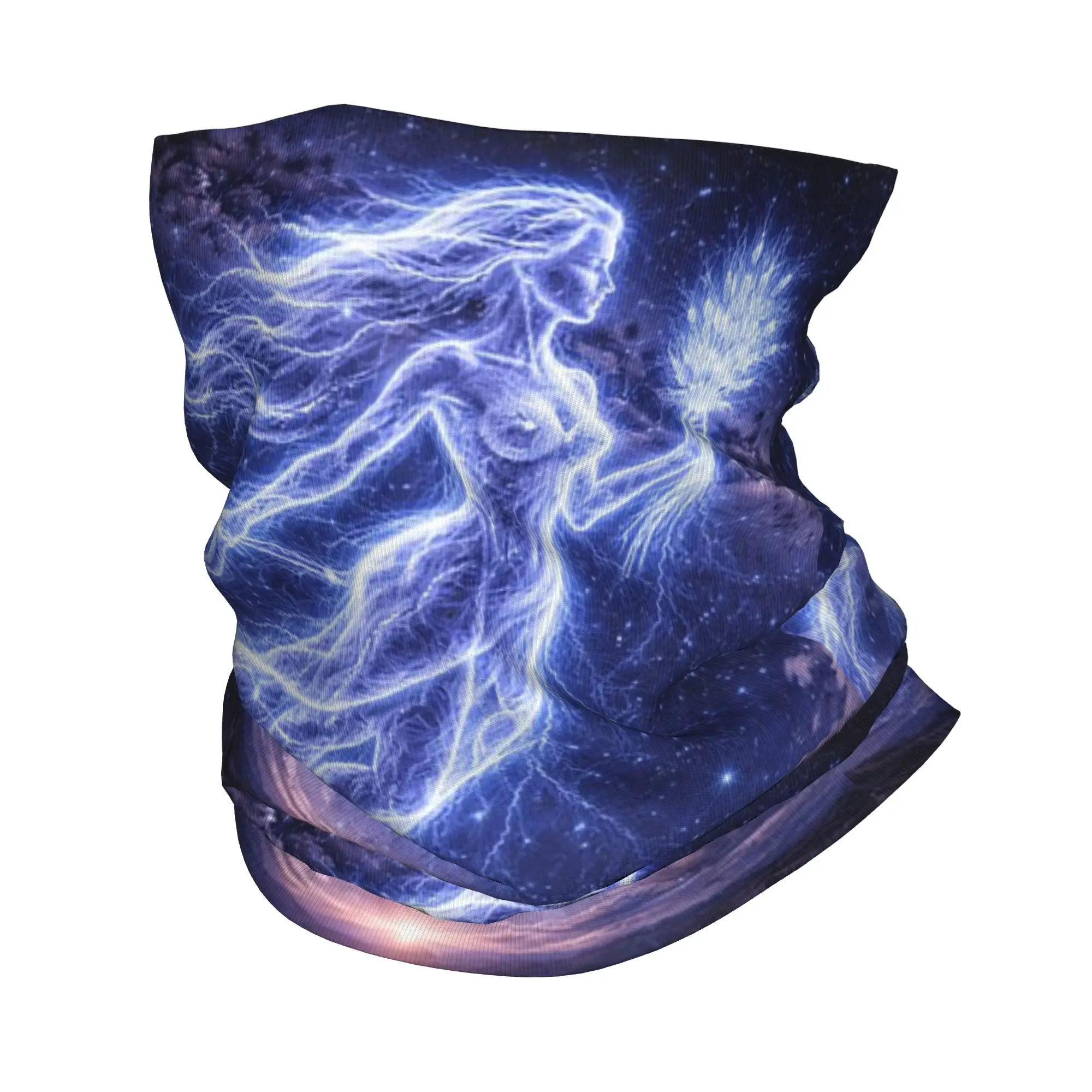 Virgo Zodiac Lightning Maiden Electric Constellation Goddess Bandana Neck Cover Printed Mask Scarf Headband Outdoor Sports Adult
