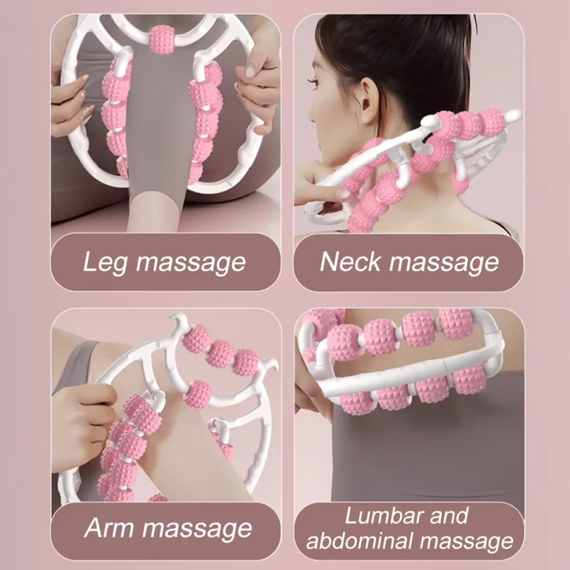 Leg massager ring clamp leg roller slimming leg artifact relaxation and unblocking roller double massage to relieve soreness