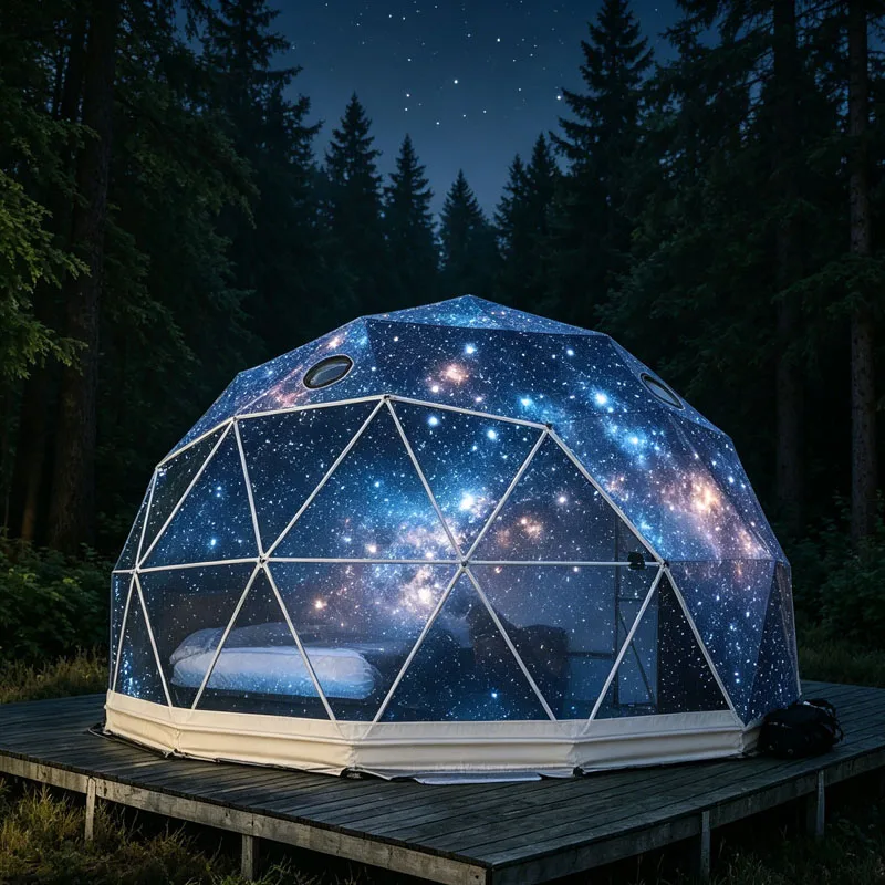 Waterproof Glamping Dome Tent Geodesic Bubble House for Outdoor Resort Camping Business Customizable