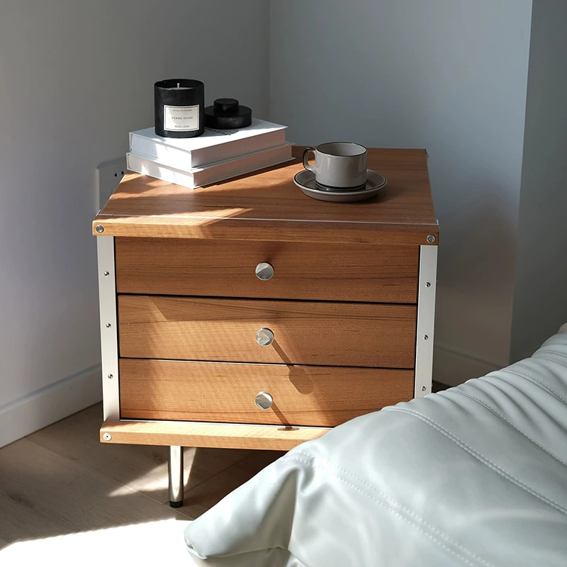 Mid Century Vintage Nightstand Drawer Premium Storage Beauty Nightstand Classic Design Mesa De Cabeceira Bedroom Furniture