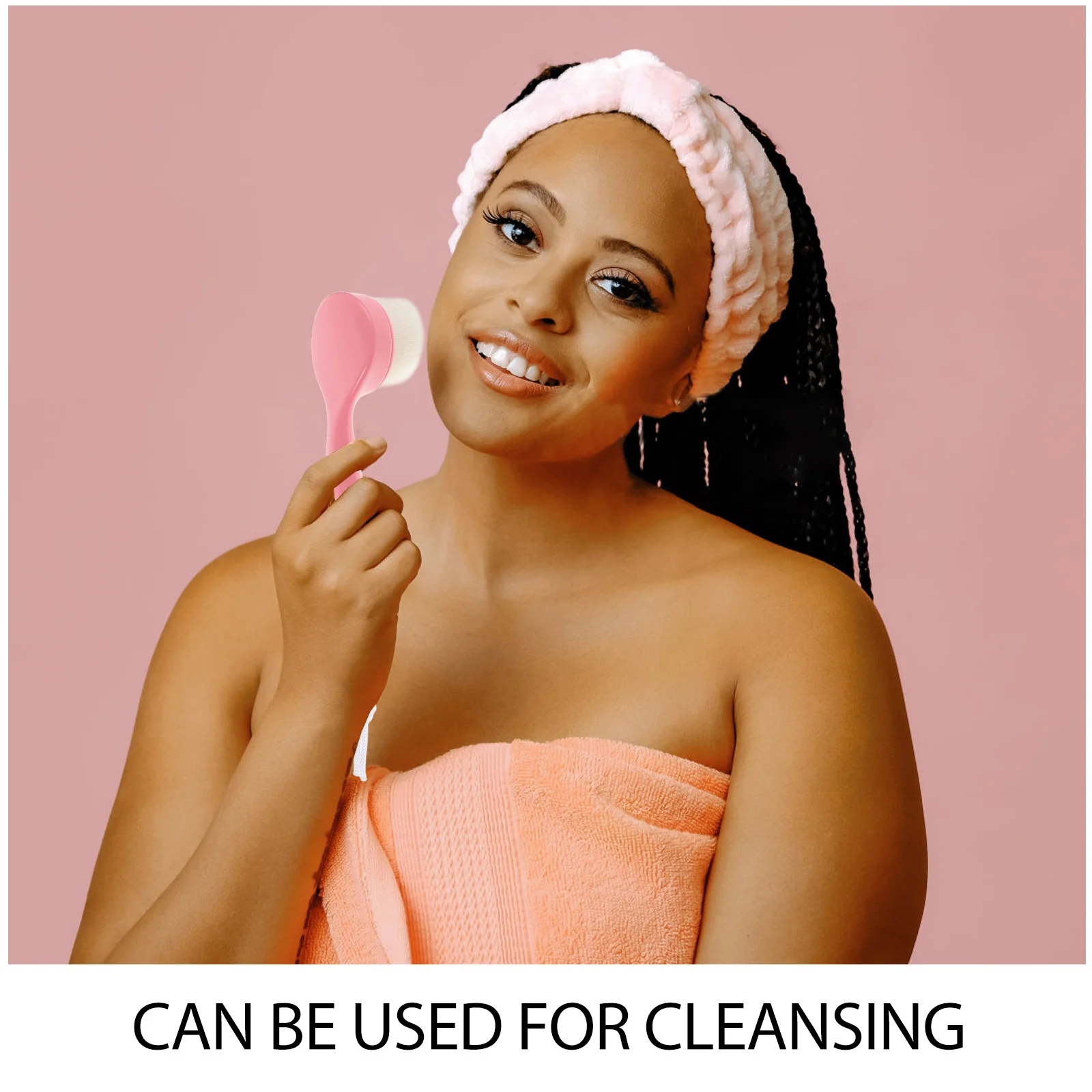 Reinigingsborstel Prachtig ontwerp Dubbele functie Schone massage Gezicht Droog borstelgereedschap voor gevoelige huidtypes Lip scrubber