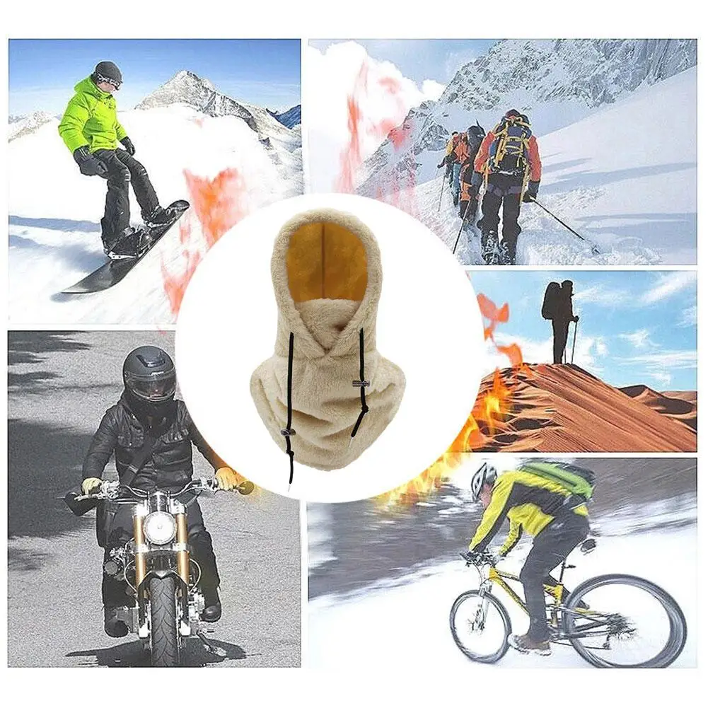 Pasamontañas de forro Polar alto para hombres y mujeres, gorro de esquí a prueba de viento, gorro de ciclismo al aire libre, Máscaras faciales,