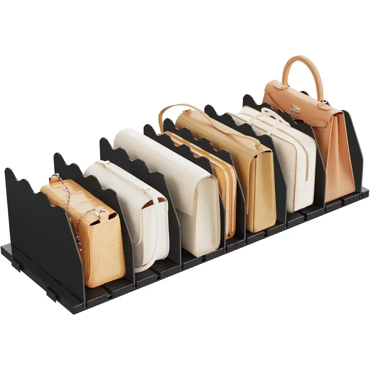 

Shelf Divider for Closet,Adjustable Purse Organizers Handbag Separators Storage Organizer Bookshelf Separator Dividers