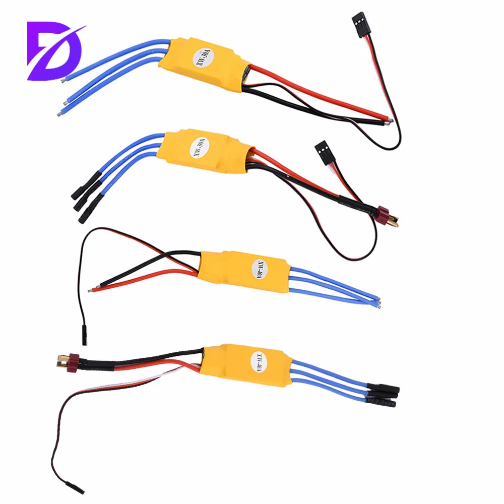 30A 40A RC Brushless Motor Electric Speed Controller ESC Yellow for Airplane Quadcopter Drone Model Helicopter Parts