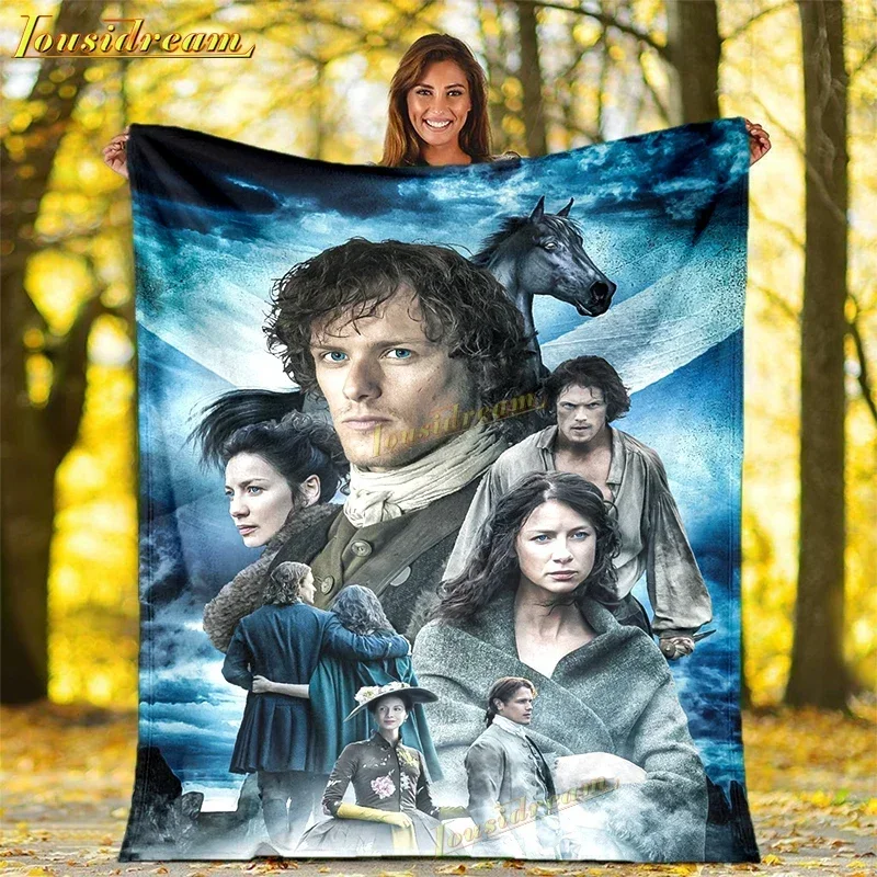 Outlander Blankets War Love Print Sofa Blanket Tv Series Blanket Anime Blanket Soft Blankets Bedspread Throw Blanket Gift view 5