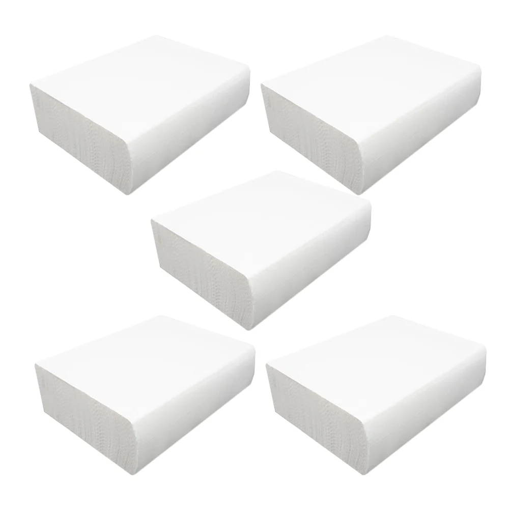 5 Zakken Papieren Handdoeken Tissues Voor Badkamer Handige Servetten Bulk Multifunctionele Hoteldiner Hand Multifunctionele Witte Washandjes