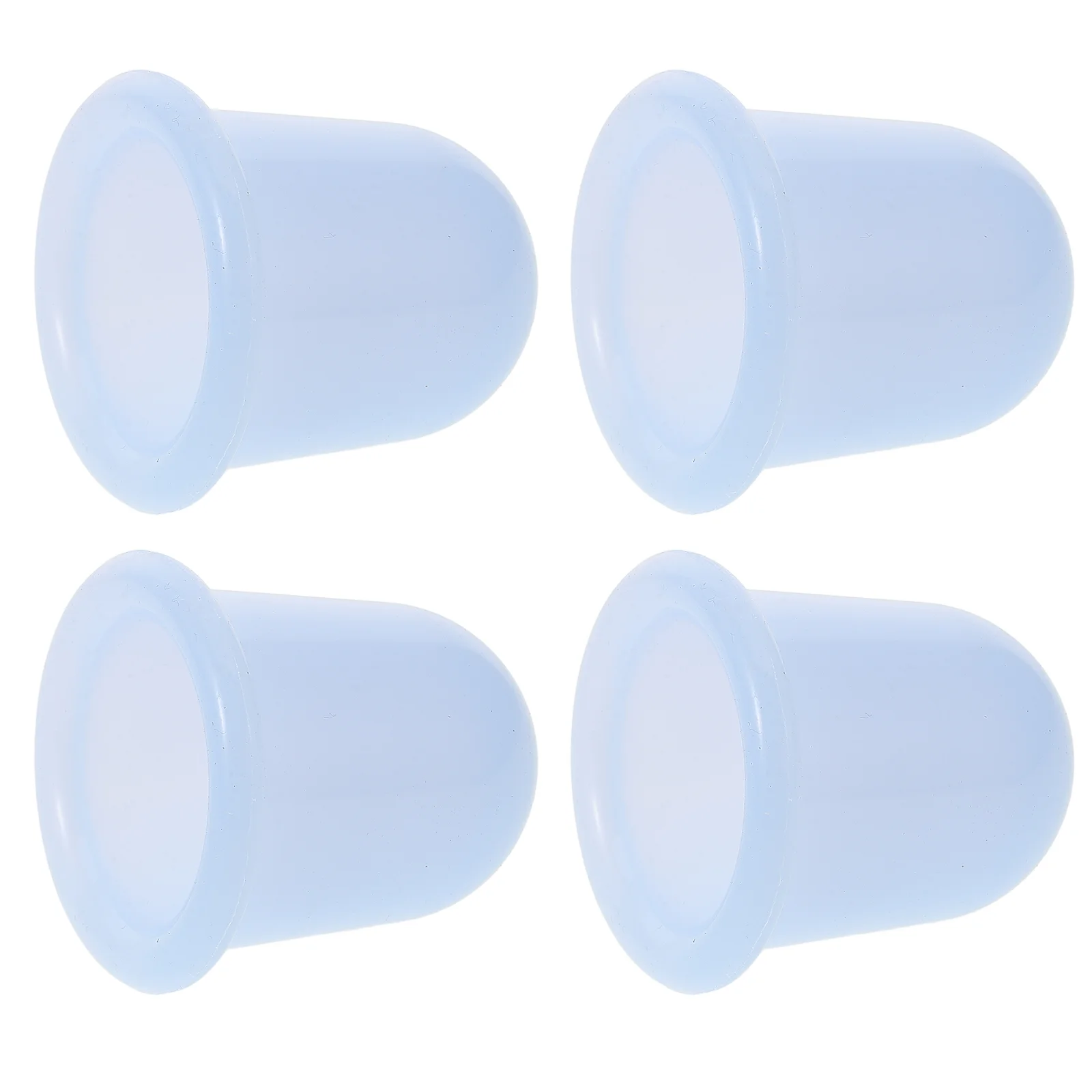 4 Pcs Silicone Cupping Massage Vacuum Device 4pcs (Blue) Set Body Massager for The Face Portable Suction Silica Gel Therapy Kit