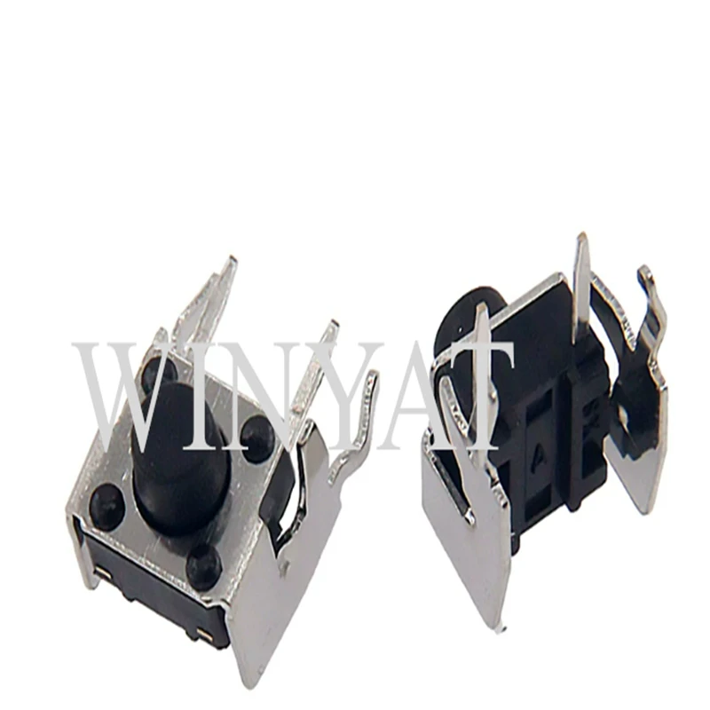 100PCS With bracket side feet, soft-touch switch, side insertion button 6*6*6 6X6X6MM