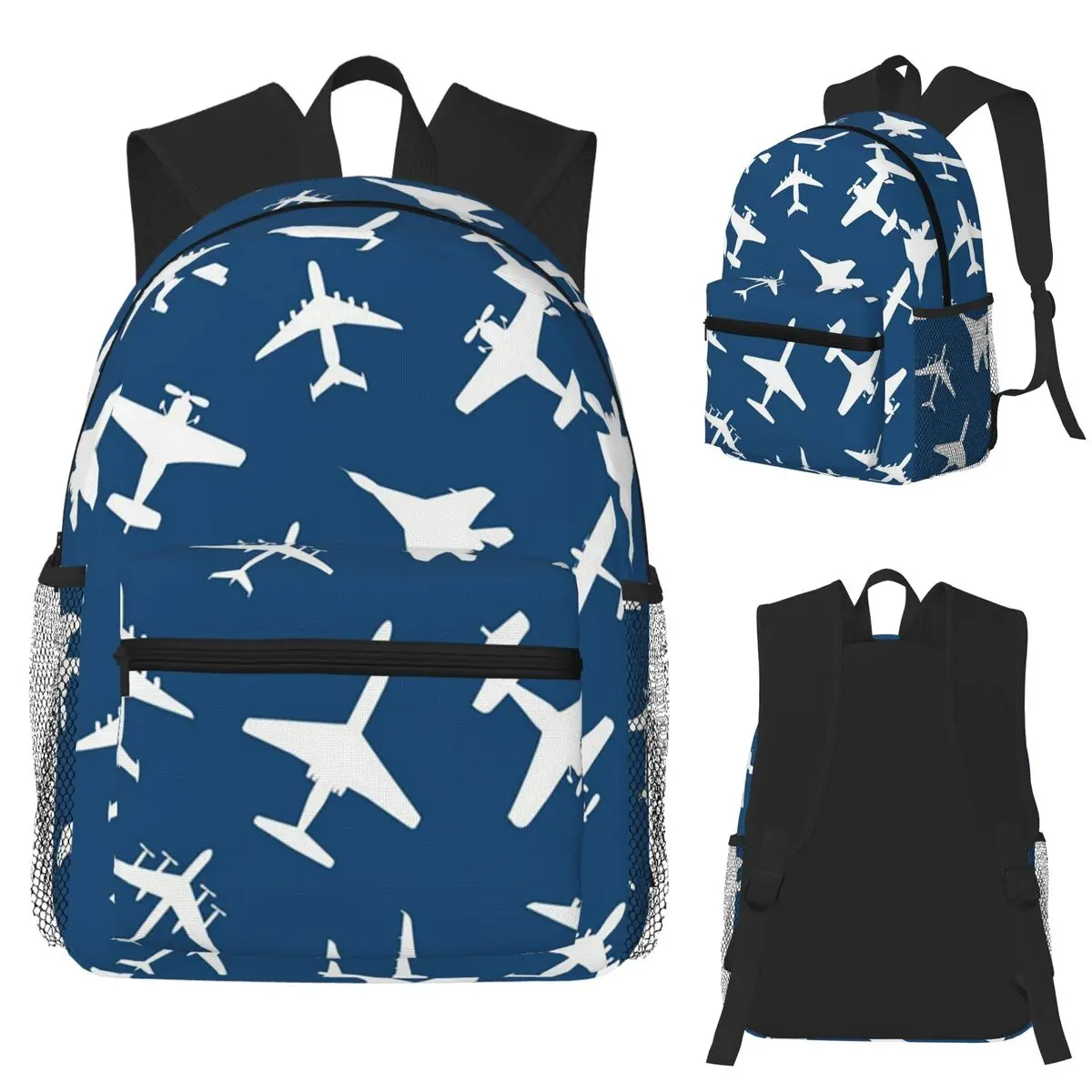 

Случайный узор самолетов, рюкзак для авиационного истребителя, школьная сумка, походный дорожный рюкзак для мальчиков и девочек, сумка для книг, сумки на плечо