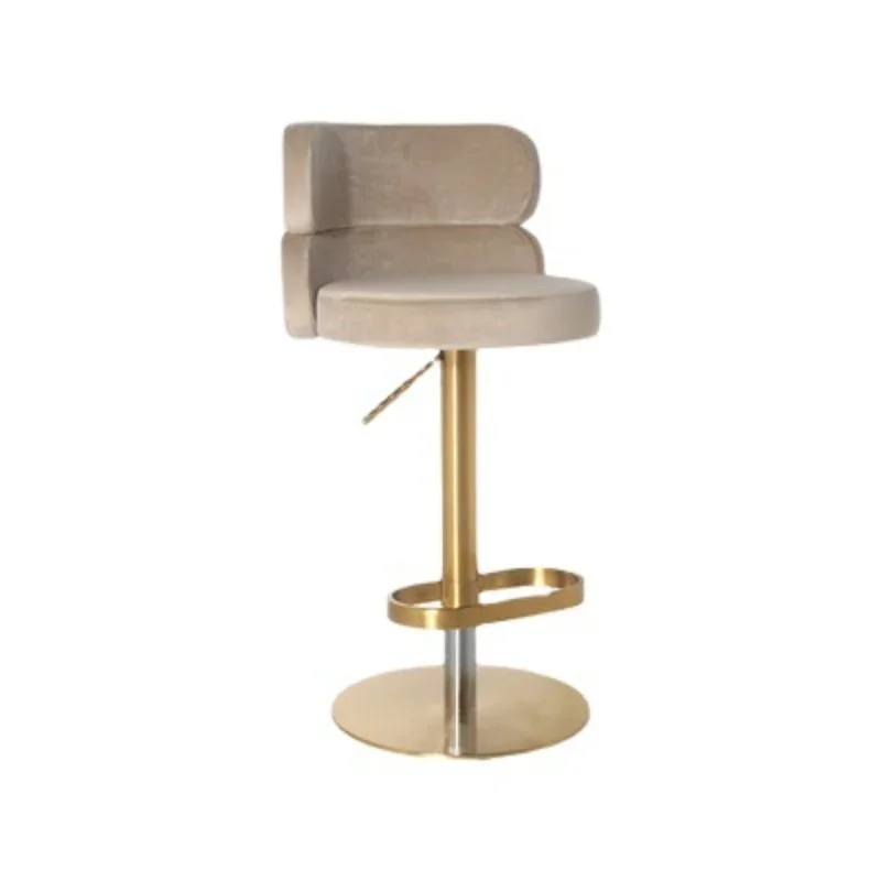 Iron Accent Minimalistic Bar Chairs Modern Lounge White Swivel Bar Chairs Living Room Nordic Taburete Cocina Home Furniture