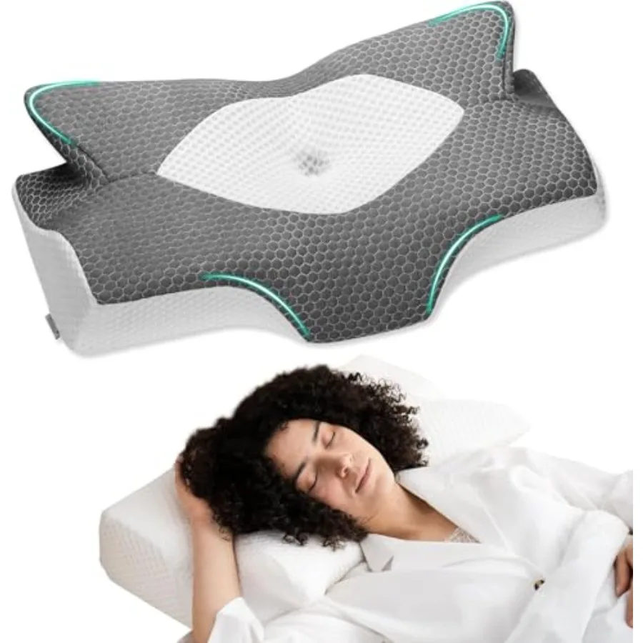 

Ортопедические подушки из пены с эффектом памяти для шеи и плеч, средней жесткости, эргономичные, для сна на боку, спине и на животе