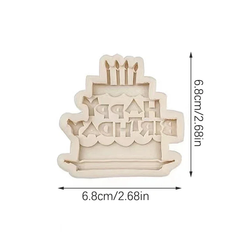 3D Happy Birthday Letters Numers Silicone Mold for Ice Jelly Chocolate Mould Birthday Cake Decorating Tool Steam Oven